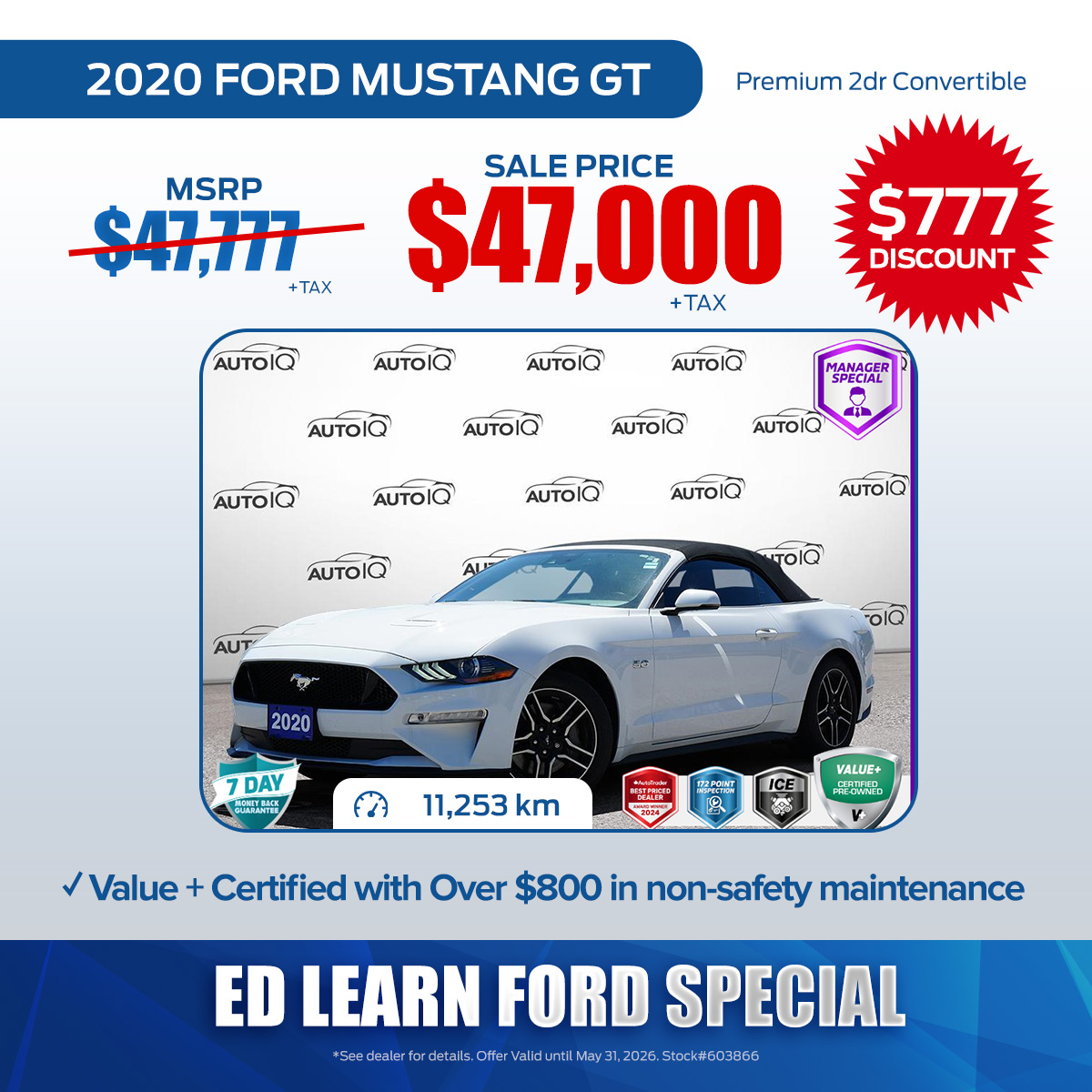 2020 Ford Mustang GT 1200 1200